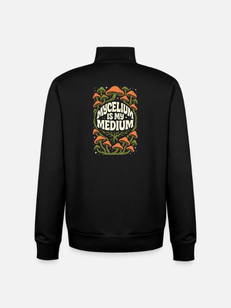 Mycelium Is My Medium | Mycology Fungi - Unisex Organic Zip Sweatshirt by Stanley/Stella - black