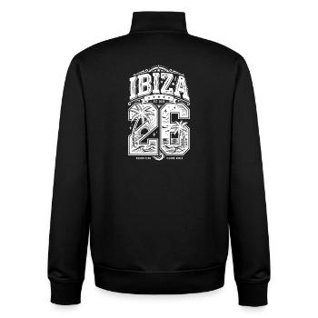 Maillot Ibiza 26 - Sweat zippé unisexe en coton bio Stanley/Stella - noir - Dos - AI Model Male 185 light (185cm)