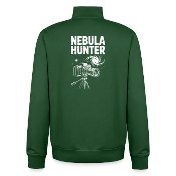 Nebula Hunter Teleskopkunst - Unisex Organic Zip Sweatshirt von Stanley/Stella - Flaschengrün - Hinten - AI Model Male 185 dark (185cm)