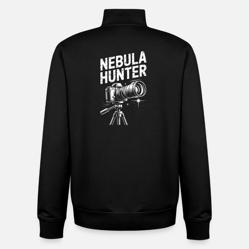 Nebula Hunter Telescope - Unisex Organic Zip Sweatshirt by Stanley/Stella - black