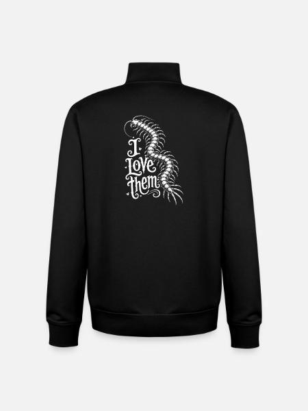 Scolopender Love - Sweat zippé unisexe en coton bio Stanley/Stella - noir
