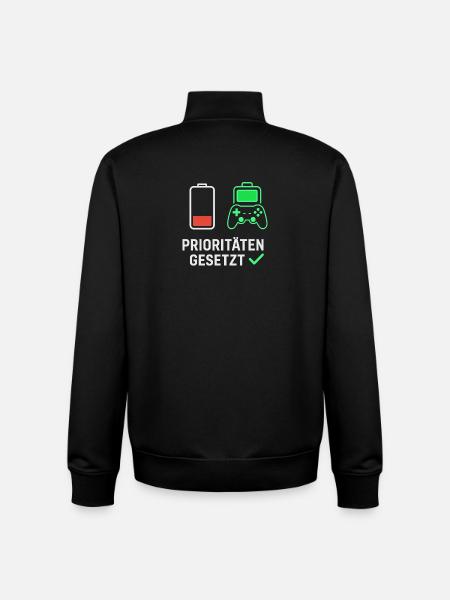 Gaming Motivation Design for Fans - Unisex Organic Zip Sweatshirt by Stanley/Stella - black