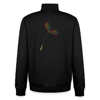 bunter und filigraner Löwenzahn Samen (Pusteblume) - Unisex Organic Zip Sweatshirt von Stanley/Stella - Schwarz - Hinten - AI Model Male 185 light (185cm)