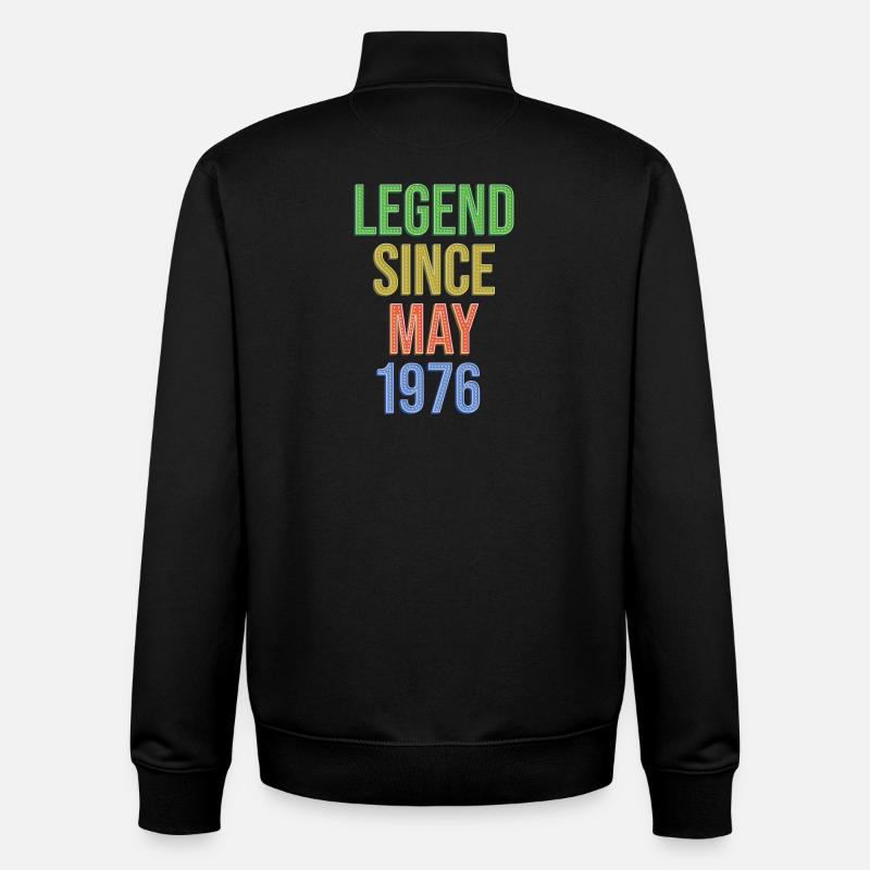 Légende Depuis mai 1976 - Sweat zippé unisexe en coton bio Stanley/Stella - noir
