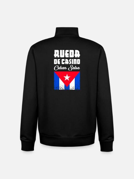 Rueda de Casino - Salsa kubańska - Bluza unisex rozpinana z bawełny organicznej Stanley/Stella - czarny