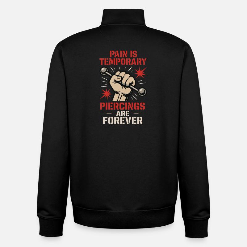 Piercing Addict Body Mod Enthusiast - Unisex Organic Zip Sweatshirt by Stanley/Stella - black