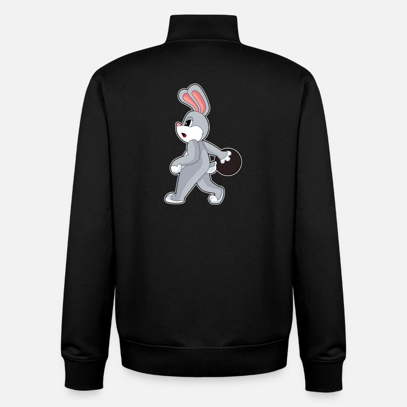 Hase Bowling Bowlingkugel - Unisex Organic Zip Sweatshirt von Stanley/Stella - Schwarz