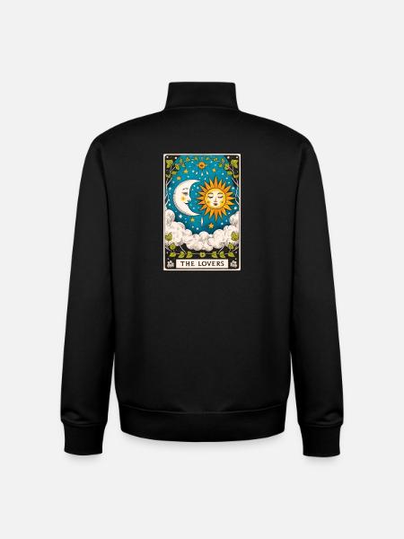 Lovers Tarot Sun Moon - Unisex Organic Zip Sweatshirt by Stanley/Stella - black