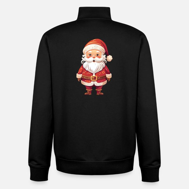 Joyeux Père Noël - Sweat zippé unisexe en coton bio Stanley/Stella - noir