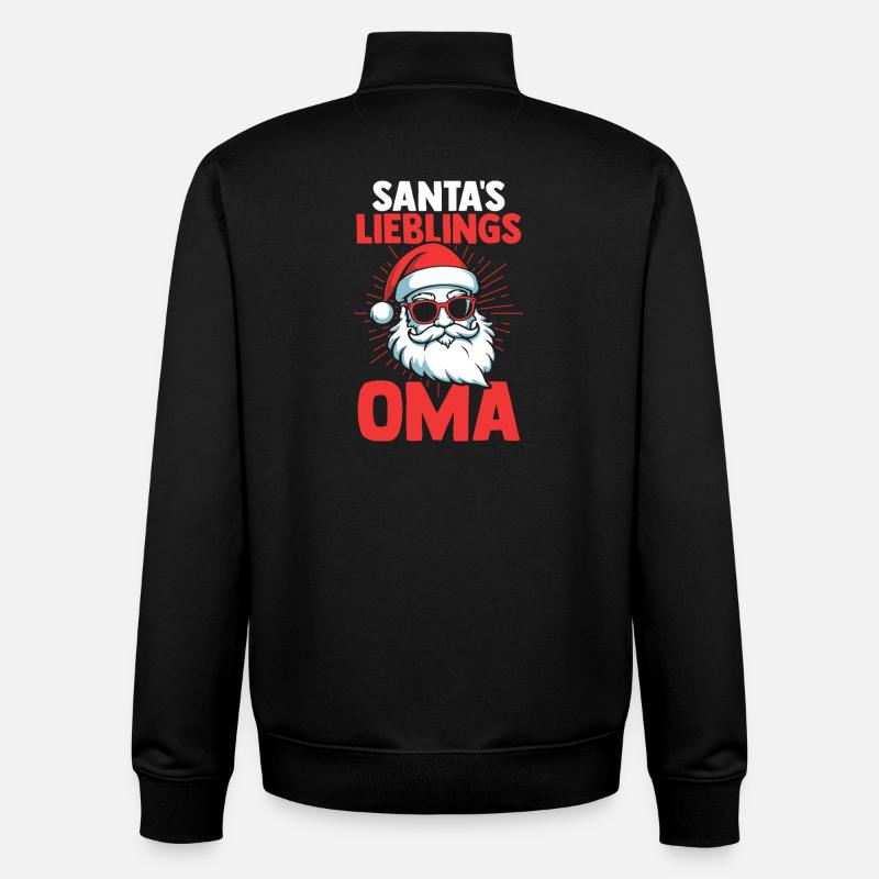 Noël Mère Mère Noël - Sweat zippé unisexe en coton bio Stanley/Stella - noir