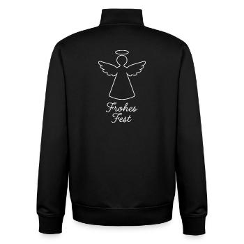 Sweet angel Merry Christmas, Advent angel Christmas - Unisex Organic Zip Sweatshirt by Stanley/Stella - black - Back - AI Model Male 185 light (185cm)