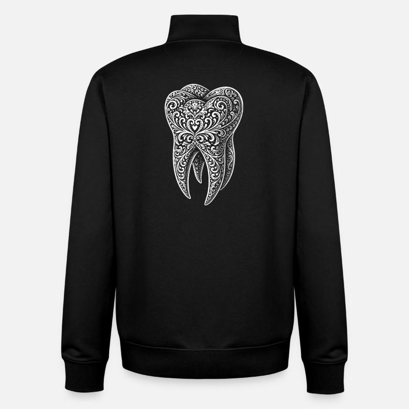 Tooth - Sweat zippé unisexe en coton bio Stanley/Stella - noir