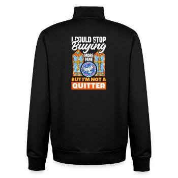 Stained Glass Art Stained Glass Artist - Unisex Organic Zip Sweatshirt by Stanley/Stella - black - Back - AI Model Male 185 light (185cm)