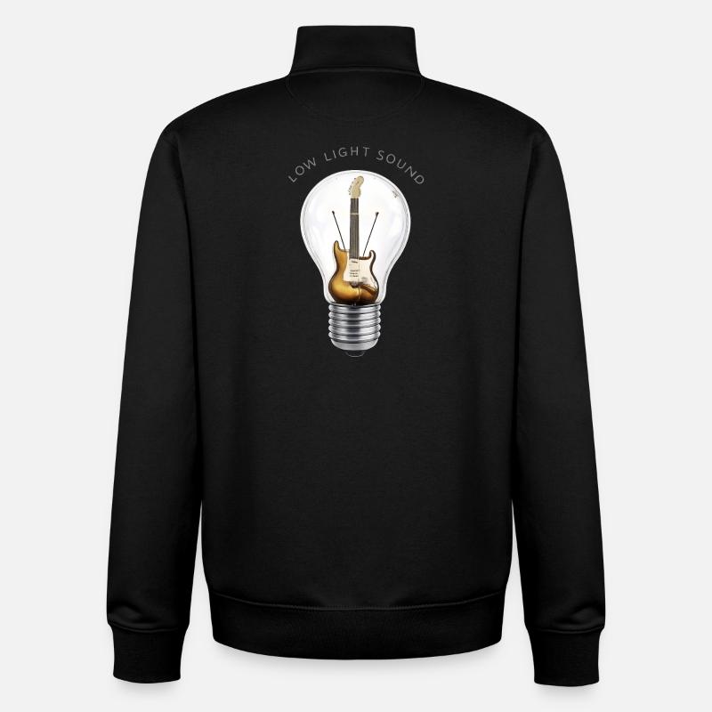 Guitare dans une ampoule - Sweat zippé unisexe en coton bio Stanley/Stella - noir