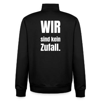 Nous ne sommes pas une coïncidence - Sweat zippé unisexe en coton bio Stanley/Stella - noir - Dos - AI Model Male 185 light (185cm)