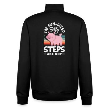 Warte Auf Mich, Ich Habe Kleine Beine - Unisex Organic Zip Sweatshirt von Stanley/Stella - Schwarz - Hinten - AI Model Male 185 light (185cm)