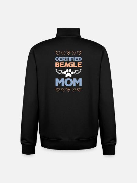 Beagle Mom Certified - Unisex Organic Zip Sweatshirt by Stanley/Stella - black