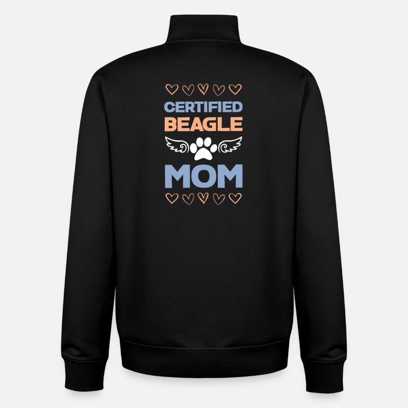 Beagle-Mama Zertifiziert - Unisex Organic Zip Sweatshirt von Stanley/Stella - Schwarz