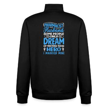 Pharmacist Husband Pharmacy Technician - Unisex Organic Zip Sweatshirt by Stanley/Stella - black - Back - AI Model Male 185 light (185cm)