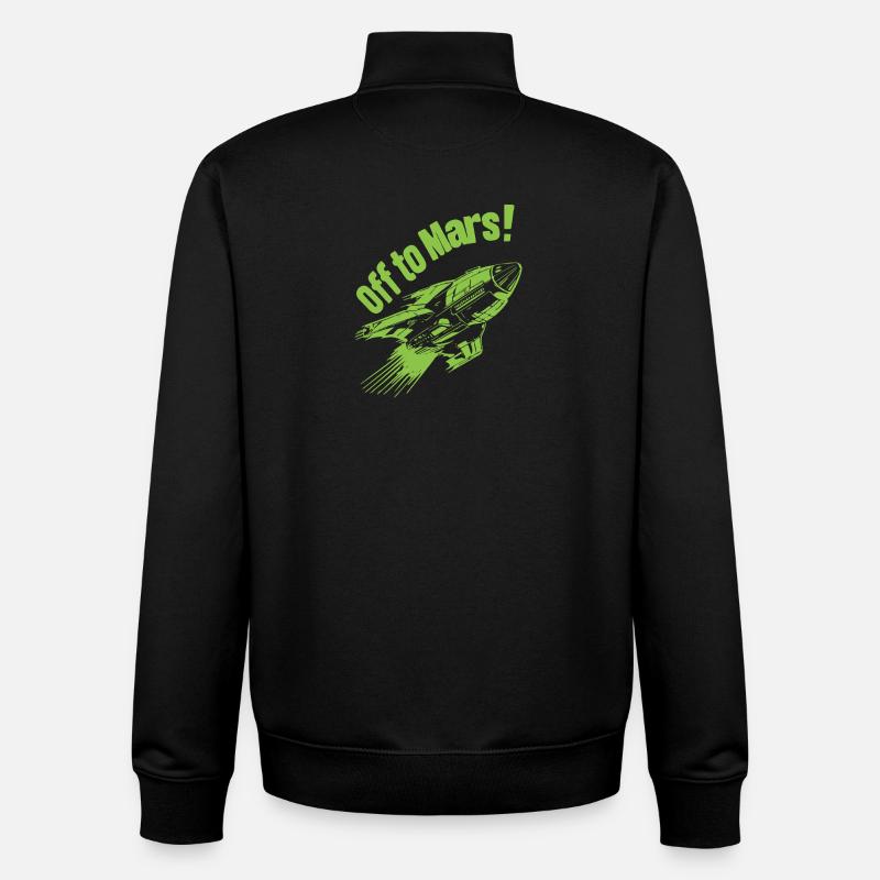 Off to Mars - Unisex Organic Zip Sweatshirt von Stanley/Stella - Schwarz