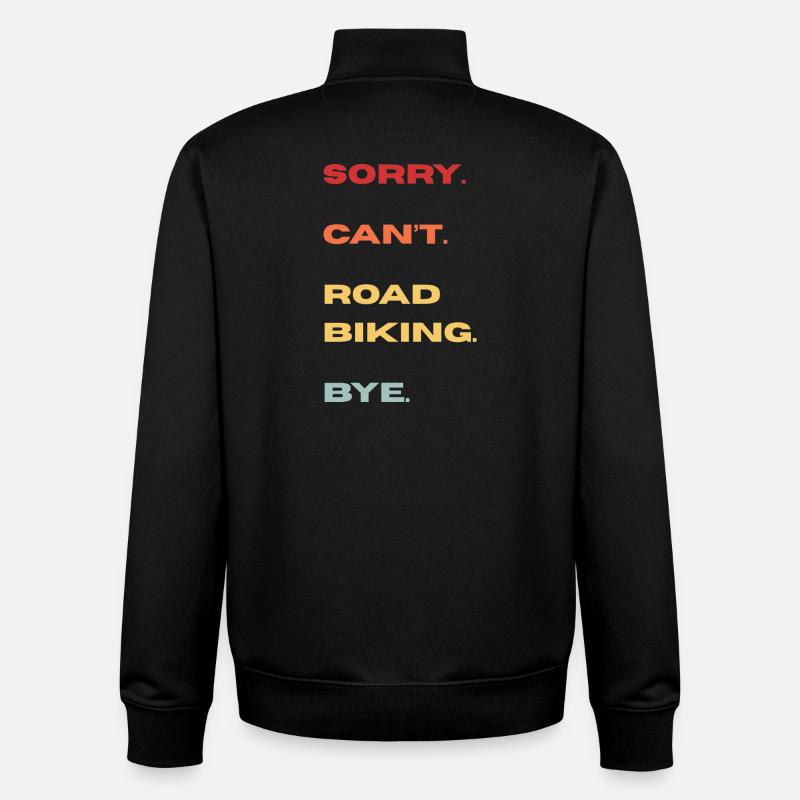 Roadbike Absage Typo Gradient - Unisex Organic Zip Sweatshirt von Stanley/Stella - Schwarz