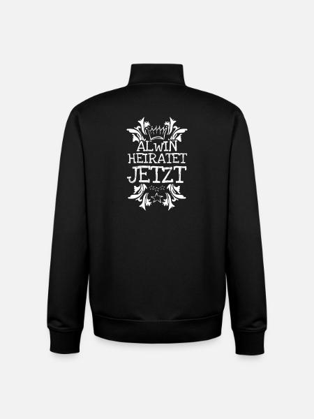 Geschenk für Alwin - Unisex Organic Zip Sweatshirt von Stanley/Stella - Schwarz