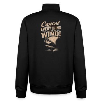 Windsturm Windsurf-Statement - Unisex Organic Zip Sweatshirt von Stanley/Stella - Schwarz - Hinten - AI Model Male 185 light (185cm)