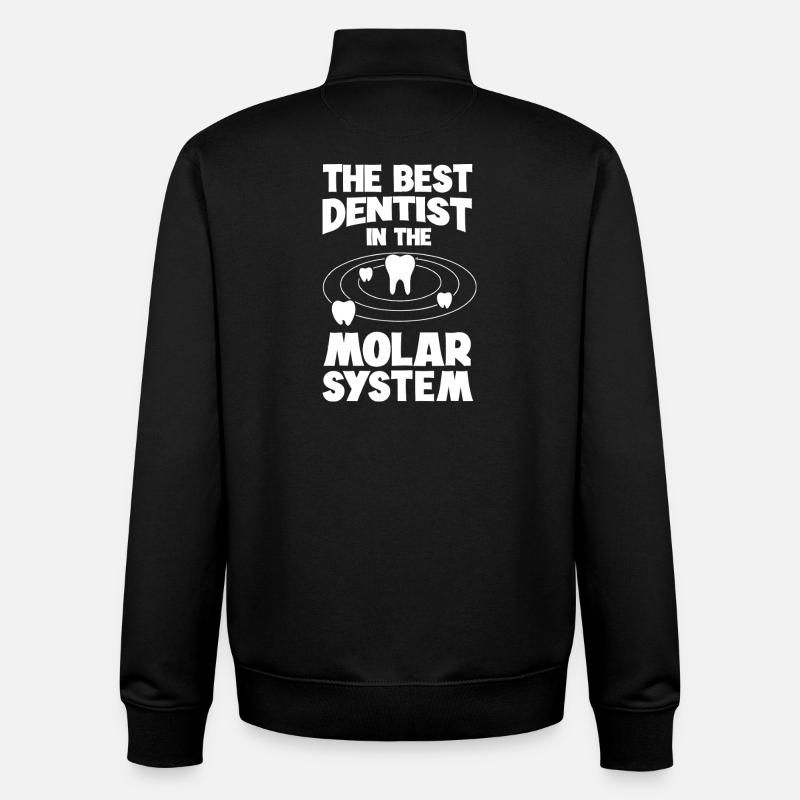Molar System Dentist Tee - Unisex Organic Zip Sweatshirt by Stanley/Stella - black