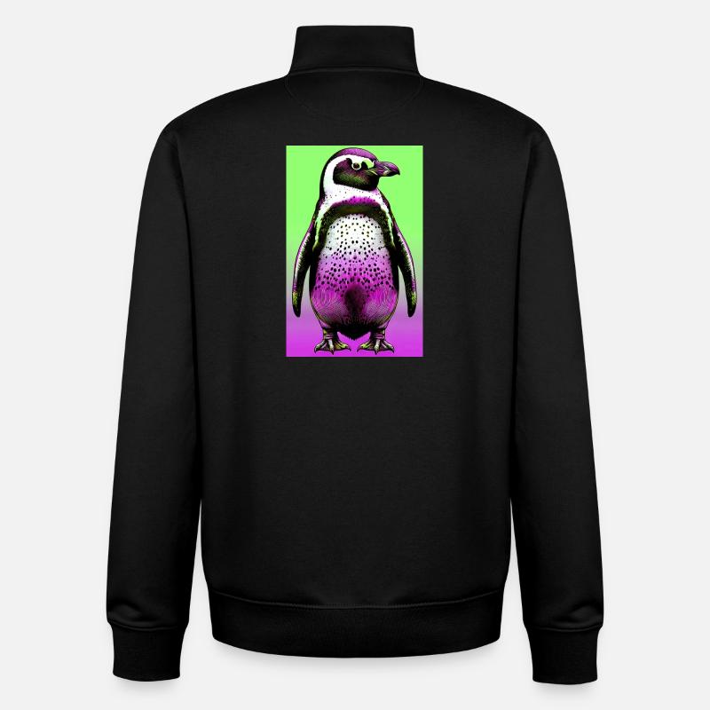 pingouin - Sweat zippé unisexe en coton bio Stanley/Stella - noir