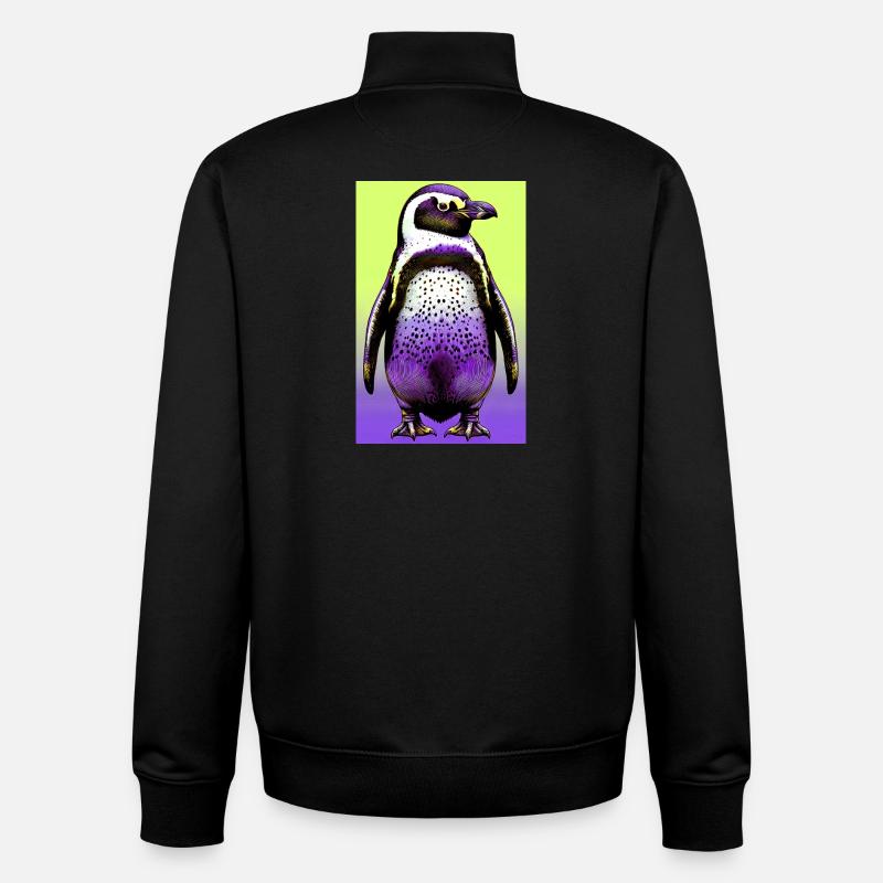 Pinguin - Unisex Organic Zip Sweatshirt von Stanley/Stella - Schwarz