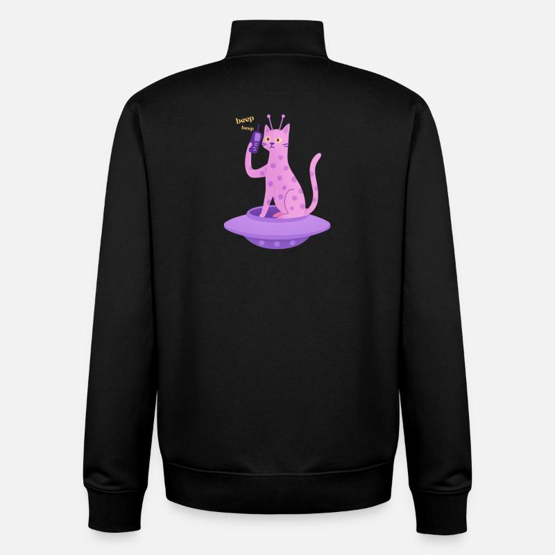 TENDRE #1 - Sweat zippé unisexe en coton bio Stanley/Stella - noir