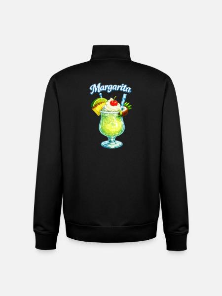 Tropisches Margarita-Glas - Unisex Organic Zip Sweatshirt von Stanley/Stella - Schwarz