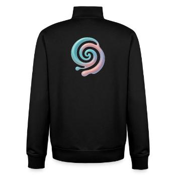 3D Spirale Pastell - Unisex Organic Zip Sweatshirt von Stanley/Stella - Schwarz - Hinten - AI Model Male 185 light (185cm)