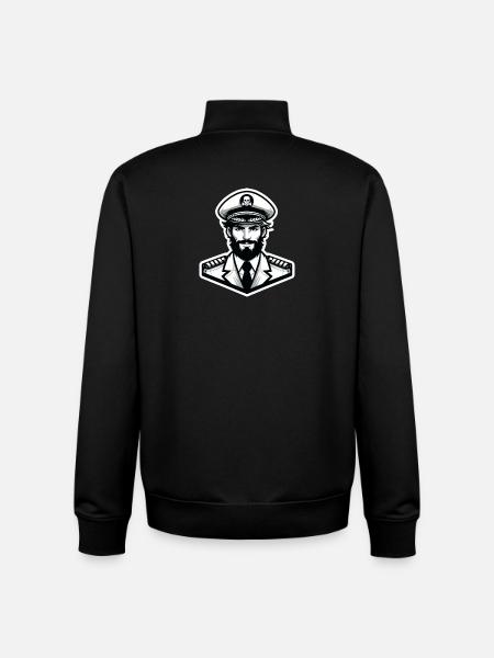 Captain Sticker - Unisex Organic Zip Sweatshirt by Stanley/Stella - black