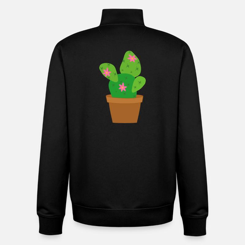 cactus - Sweat zippé unisexe en coton bio Stanley/Stella - noir