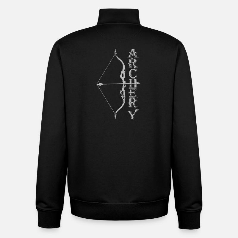 Bogenschießen, Bogensport, Bogenschütze, Archery - Unisex Organic Zip Sweatshirt von Stanley/Stella - Schwarz