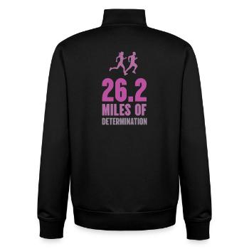 Marathon - 26,2 Meilen Entschlossenheit - Unisex Organic Zip Sweatshirt von Stanley/Stella - Schwarz - Hinten - AI Model Male 185 light (185cm)