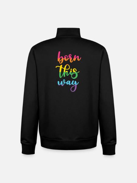 Pride Month - Born This Way - Unisex Organic Zip Sweatshirt by Stanley/Stella - black
