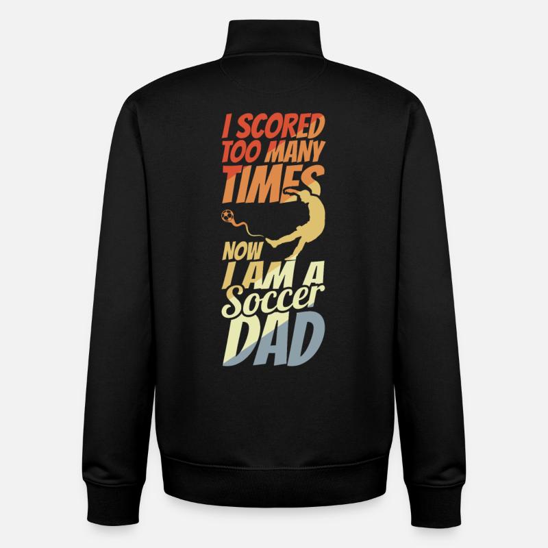 Fußball Dad - Unisex Organic Zip Sweatshirt von Stanley/Stella - Schwarz