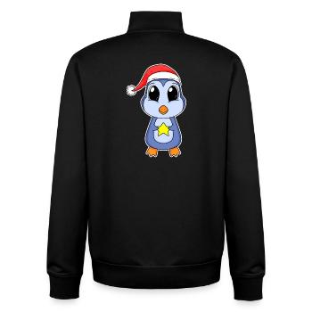 Pinguin Weihnachten - Unisex Organic Zip Sweatshirt von Stanley/Stella - Schwarz - Hinten - AI Model Male 185 light (185cm)