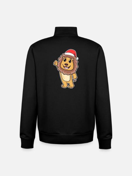 Leo Christmas - Unisex Organic Zip Sweatshirt by Stanley/Stella - black