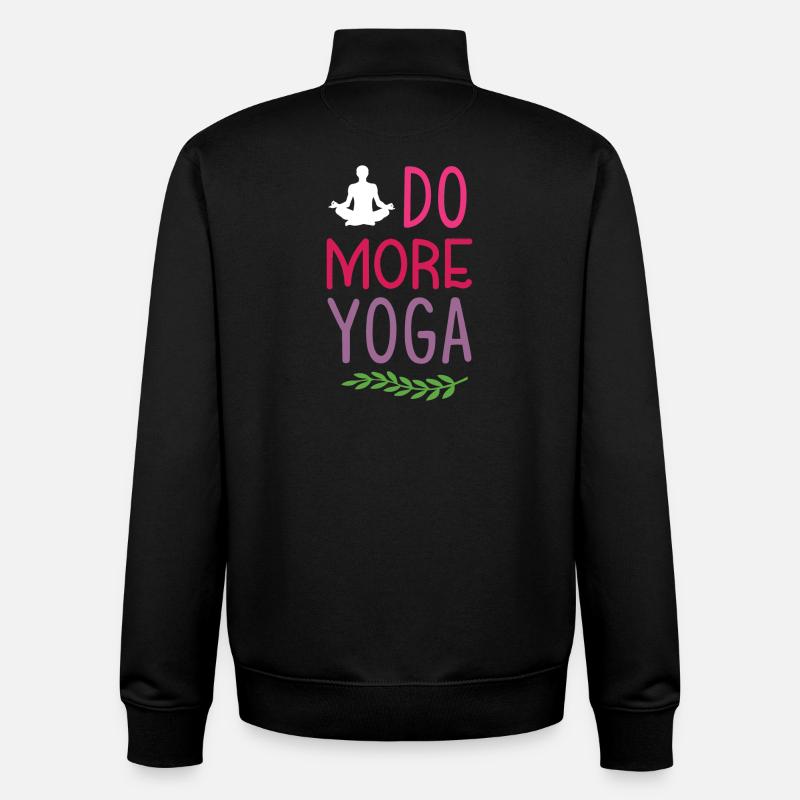 Faites plus de yoga - Sweat zippé unisexe en coton bio Stanley/Stella - noir