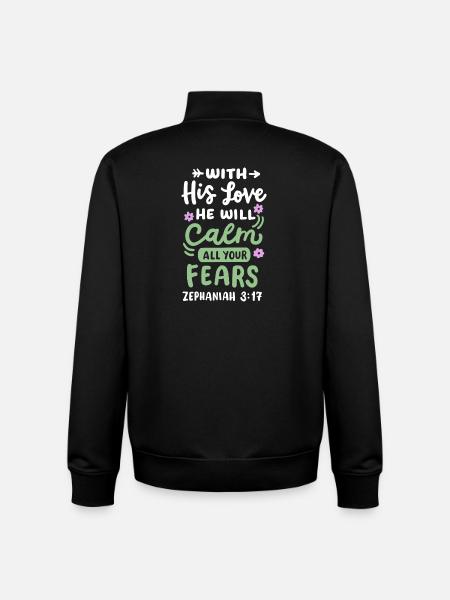 Christlicher Bibelvers - Unisex Organic Zip Sweatshirt von Stanley/Stella - Schwarz