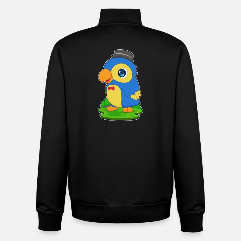 Nœud papillon Parrot Gentleman - Sweat zippé unisexe en coton bio Stanley/Stella - noir