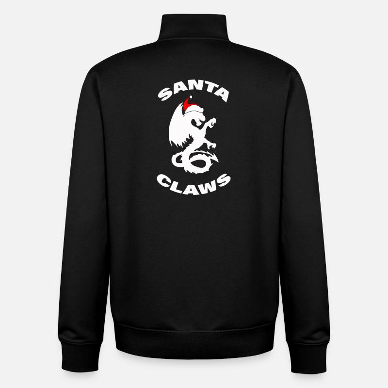 GRIFFES DU PÈRE NOËL - Sweat zippé unisexe en coton bio Stanley/Stella - noir