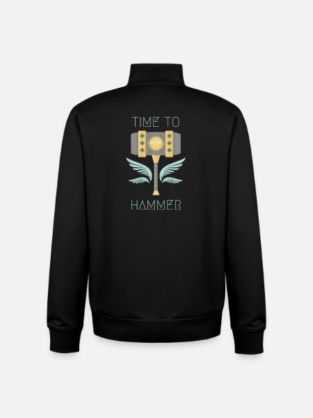 Time to Hammer - Unisex Organic Zip Sweatshirt von Stanley/Stella - Schwarz