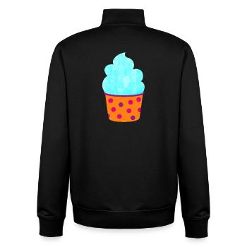 Glace Glace Tasse à Glace Dots Muffin Dots Sweet - Sweat zippé unisexe en coton bio Stanley/Stella - noir - Dos - AI Model Male 185 light (185cm)