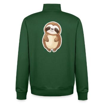 Paresse - Sweat zippé unisexe en coton bio Stanley/Stella - vert bouteille - Dos - AI Model Male 185 dark (185cm)