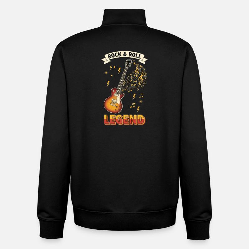 Rock & roll legend - Unisex Organic Zip Sweatshirt by Stanley/Stella - black