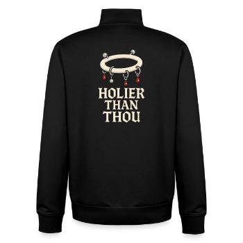 Piercing Addict Body Mod Enthusiast - Unisex Organic Zip Sweatshirt by Stanley/Stella - black - Back - AI Model Male 185 light (185cm)